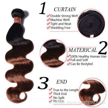 Best Human Hair Extensions Body Wave Virgin Brazilian/Peruvian/Indian Human Hair